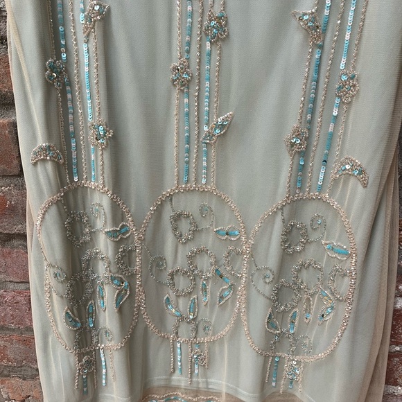 Vintage Beaded Dress 20s style flapper new years - size 6/8 - Picture 4 of 7